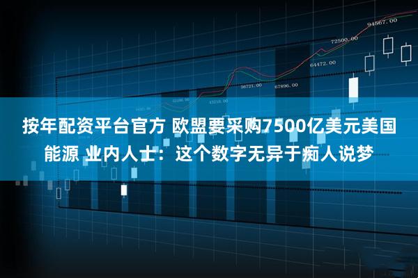 按年配资平台官方 欧盟要采购7500亿美元美国能源 业内人士：这个数字无异于痴人说梦